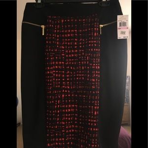 Michael Kors black and red skirt